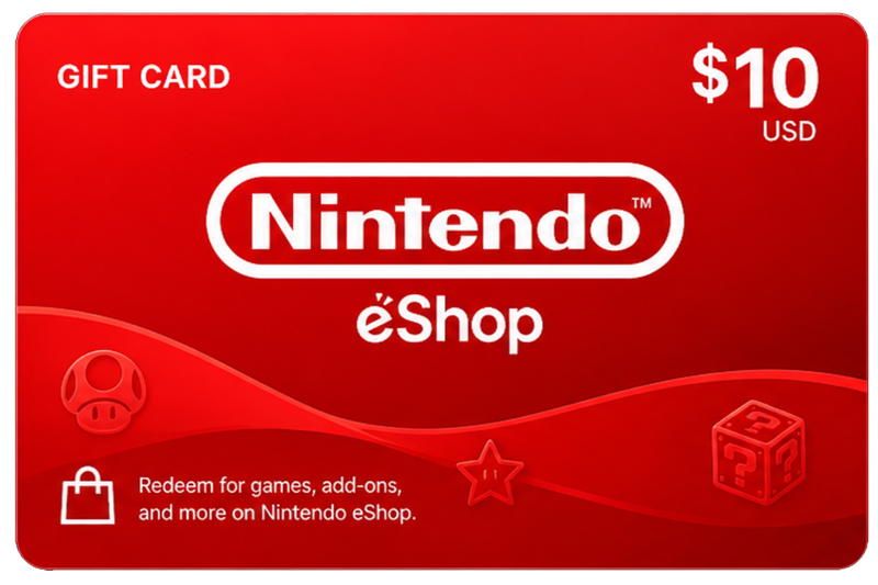 Nintendo eShop Gift Card $10 USD – Recarga Switch | Región USA