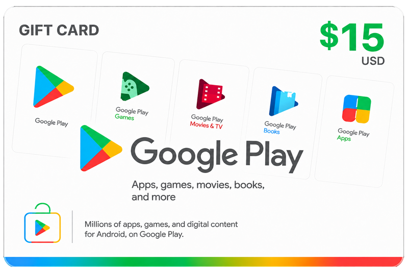 Google Play Gift Card $15 USD – Recarga Google Play | Región USA