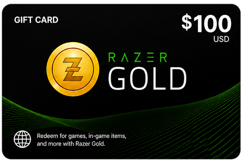 Razer Gold $100 USD – Recarga Razer Gold | Región Global