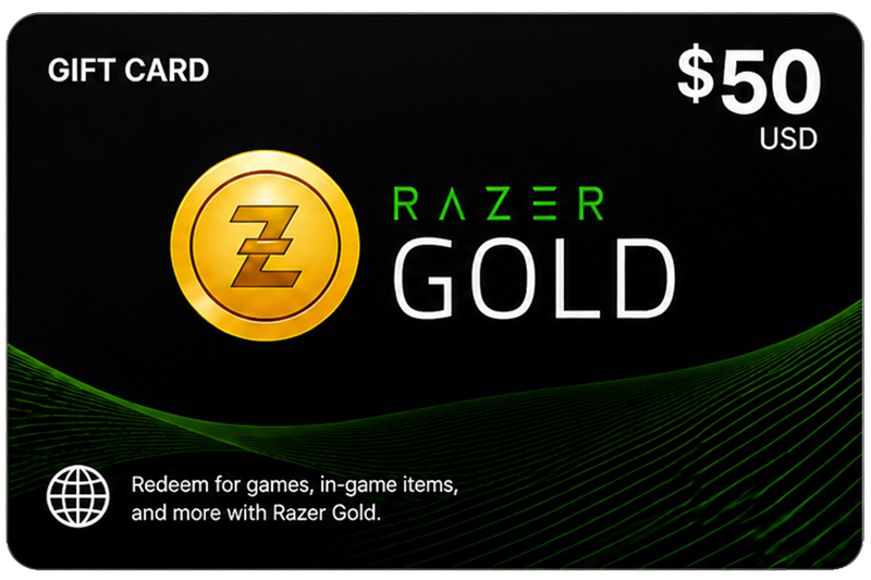 Razer Gold $50 USD – Recarga Razer Gold | Región Global