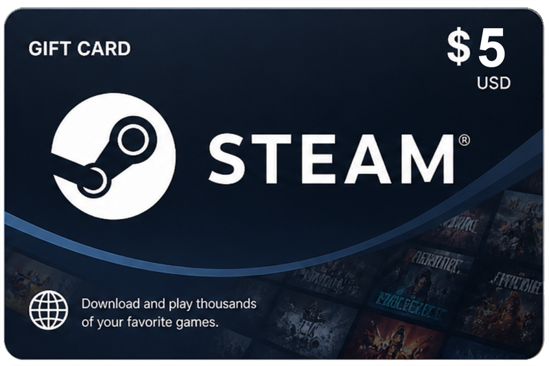 Steam Gift Card $5 USD – Recarga Steam | Región Global