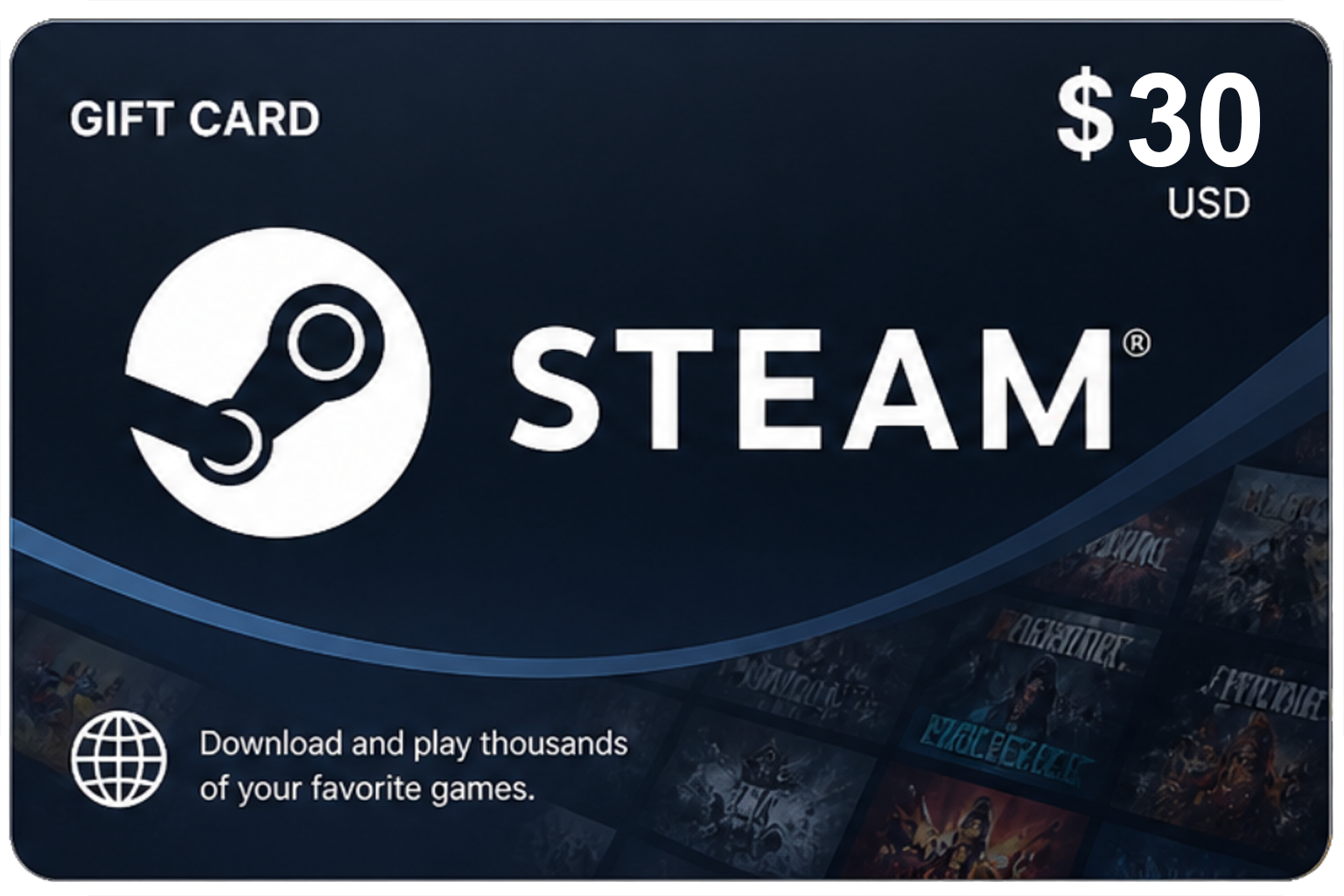 Steam Gift Card $30 USD